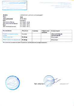 Справка анализ кала - соскоб на энтеробиоз